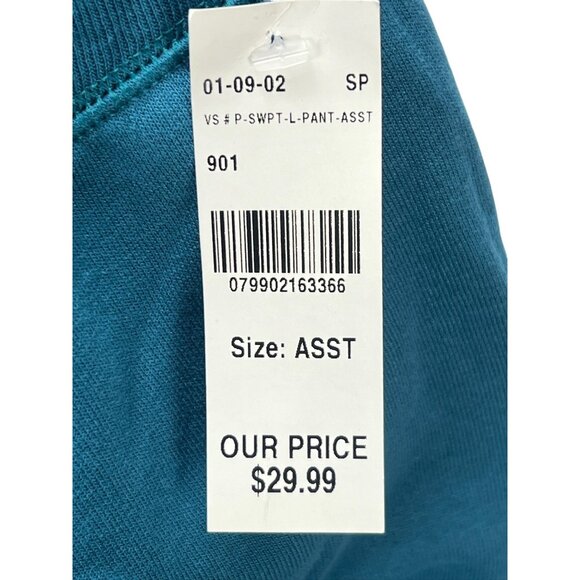 Hanes EcoSmart Women's Lounge Pants Plus Size 1X Teal Cotton Blend Comfort - Picture 5 of 5